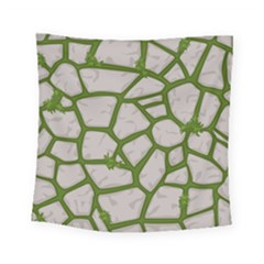 Cartoon-gray-stone-seamless-background-texture-pattern Green Square Tapestry (small) by uniart180623