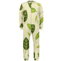 Leaf-spring-seamless-pattern-fresh-green-color-nature Onepiece Jumpsuit (men) by uniart180623