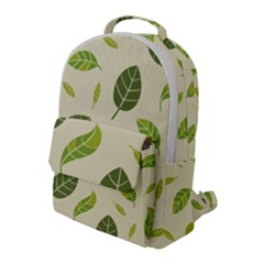 Leaf-spring-seamless-pattern-fresh-green-color-nature Flap Pocket Backpack (large) by uniart180623
