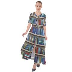 Bookshelf Waist Tie Boho Maxi Dress