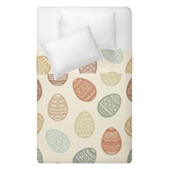 Seamless-pattern-colorful-easter-egg-flat-icons-painted-traditional-style Duvet Cover Double Side (single Size) by uniart180623