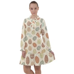 Seamless-pattern-colorful-easter-egg-flat-icons-painted-traditional-style All Frills Chiffon Dress by uniart180623