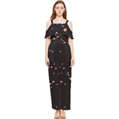 Abstract Rose Gold Glitter Background Draped Sleeveless Chiffon Jumpsuit by artworkshop