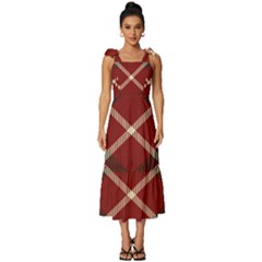 Tartan-scotland-seamless-plaid-pattern-vector-retro-background-fabric-vintage-check-color-square-geo Tie-strap Tiered Midi Chiffon Dress by uniart180623