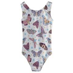 Pattern-with-butterflies-moths Kids  Cut-out Back One Piece Swimsuit by uniart180623