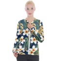 Seamless-pattern-with-tropical-strelitzia-flowers-leaves-exotic-background Casual Zip Up Jacket View1