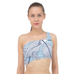 Tropical Flower Seamless Pattern Spliced Up Bikini Top 