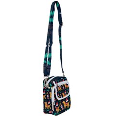 Funny Christmas Pattern Background Shoulder Strap Belt Bag by uniart180623