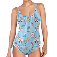 Medical-seamless-pattern Tankini Set by uniart180623