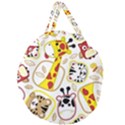 Vector-seamless-pattern-nice-animals-cartoon Giant Round Zipper Tote View2