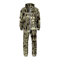 Four-hand-drawn-city-patterns Hooded Jumpsuit (kids) by uniart180623