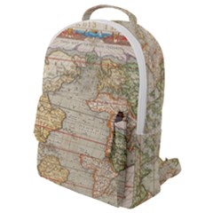 Old World Map Of Continents The Earth Vintage Retro Flap Pocket Backpack (small) by uniart180623