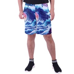 Storm Tsunami Waves Ocean Sea Nautical Nature Men s Pocket Shorts by uniart180623