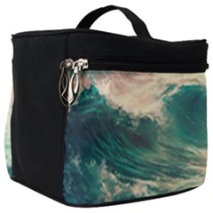 Storm Tsunami Waves Ocean Sea Nautical Nature Painting Make Up Travel Bag (big) by uniart180623