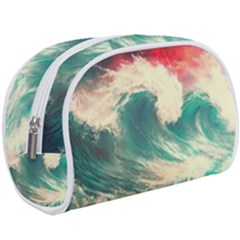 Storm Tsunami Waves Ocean Sea Nautical Nature Painting Make Up Case (large) by uniart180623