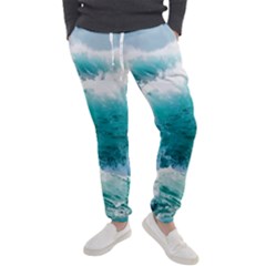 Waves Ocean Sea Tsunami Nautical Blue Sea Men s Jogger Sweatpants by uniart180623