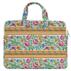 Flower Fabric Fabric Design Fabric Pattern Art Macbook Pro 13  Double Pocket Laptop Bag by uniart180623
