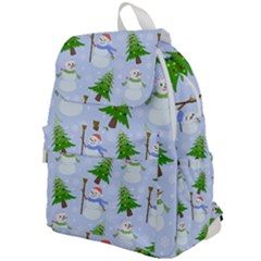 New Year Christmas Snowman Pattern, Top Flap Backpack by uniart180623