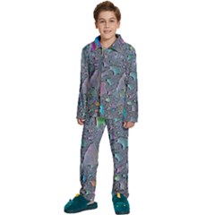 Glass Drops Rainbow Kids  Long Sleeve Velvet Pajamas Set