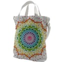 Mandala Pattern Rainbow Pride Canvas Messenger Bag View1