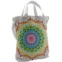 Mandala Pattern Rainbow Pride Canvas Messenger Bag View2