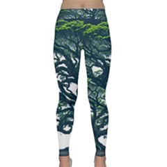 Tree Leaf Green Forest Wood Natural Nature Classic Yoga Leggings by Ravend