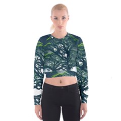Tree Leaf Green Forest Wood Natural Nature Cropped Sweatshirt