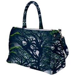 Tree Leaf Green Forest Wood Natural Nature Duffel Travel Bag by Ravend