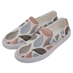 Leaves Pastel Background Nature Men s Canvas Slip Ons by Ravend