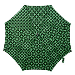 Mazipoodles Green Donuts Polka Dot Hook Handle Umbrellas (large) by Mazipoodles