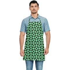 Mazipoodles Green Donuts Polka Dot Kitchen Apron by Mazipoodles