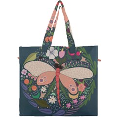 Bug Nature Flower Dragonfly Canvas Travel Bag by Ravend