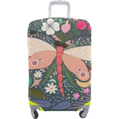 Bug Nature Flower Dragonfly Luggage Cover (large) by Ravend