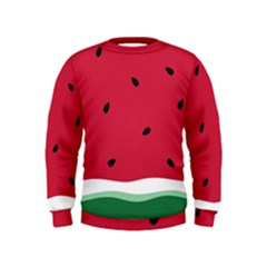 Minimalist Summer Watermelon Wallpaper Kids  Sweatshirt