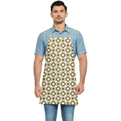 Mazipoodles Olive White Donuts Polka Dot Kitchen Apron by Mazipoodles