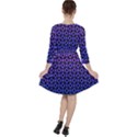 Mazipoodles Purple Pink Gradient Donuts Polka Dot Quarter Sleeve Ruffle Waist Dress View2