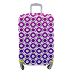 Mazipoodles Pink Purple White Gradient Donuts Polka Dot  Luggage Cover (small) by Mazipoodles