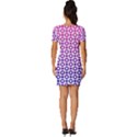 Mazipoodles Pink Purple White Gradient Donuts Polka Dot  Fitted Knot Split End Bodycon Dress View4