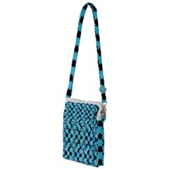 Bitesize Flowers Pearls And Donuts Blue Teal Black Multi Function Travel Bag