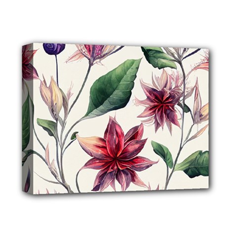Floral Pattern Deluxe Canvas 14  X 11  (stretched) by designsbymallika