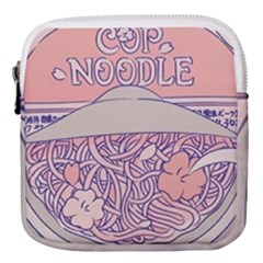 Ramen Kawaii Aesthetic Pink Mini Square Pouch by Bangk1t