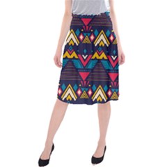 Pattern Colorful Aztec Midi Beach Skirt
