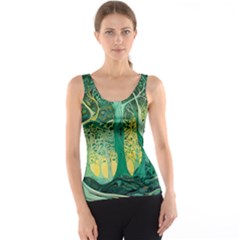 Nature Trees Forest Mystical Forest Jungle Women s Basic Tank Top by Ravend