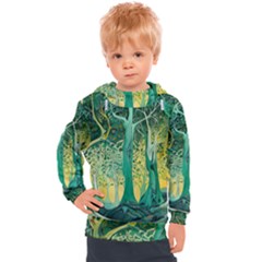 Nature Trees Forest Mystical Forest Jungle Kids  Hooded Pullover