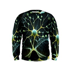 Ai Generated Neuron Network Connection Kids  Sweatshirt