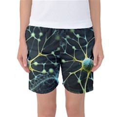 Ai Generated Neuron Network Connection Women s Basketball Shorts