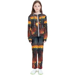 Dragon Art Fire Digital Fantasy Kids  Tracksuit by Celenk