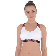 Authentic Aboriginal Art - Pathways Hogarth Arts Cross String Back Sports Bra by hogartharts