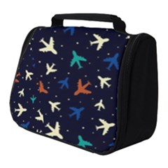 Blue Background Cute Airplanes Full Print Travel Pouch (small) by ConteMonfrey