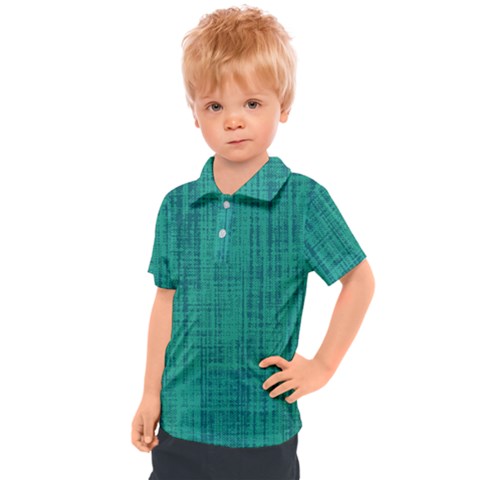 Painted Green Digital Wood Kids  Polo Tee by ConteMonfrey